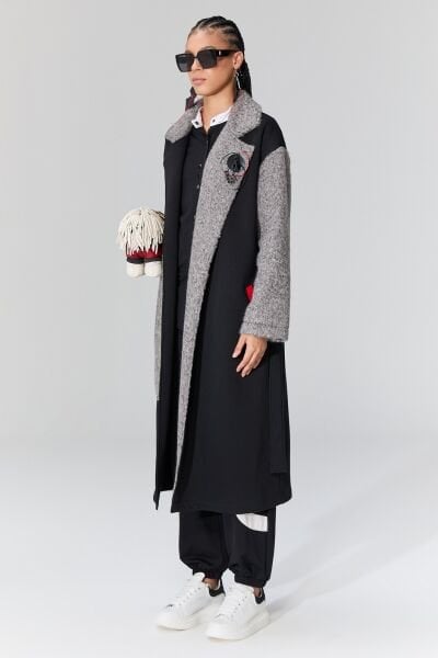 Lamante Agnello Uzun Ceket  - Antrasit