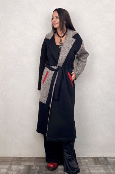 Lamante Agnello Uzun Ceket  - Antrasit