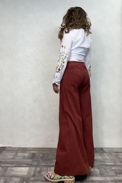 Moly Nakışlı Crop Gömlek- Beyaz