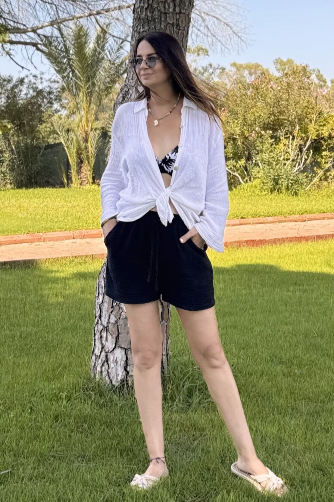 Müslin Şort - Siyah