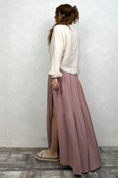 Dione Müslin Etek Wood Rose - Yaban Gülü