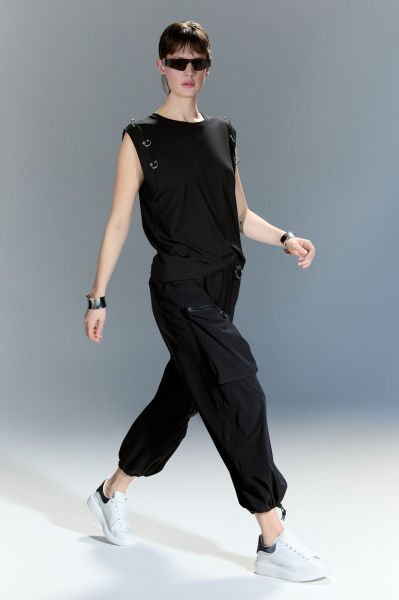 Lamante Ghost Kargo Pantolon -Siyah