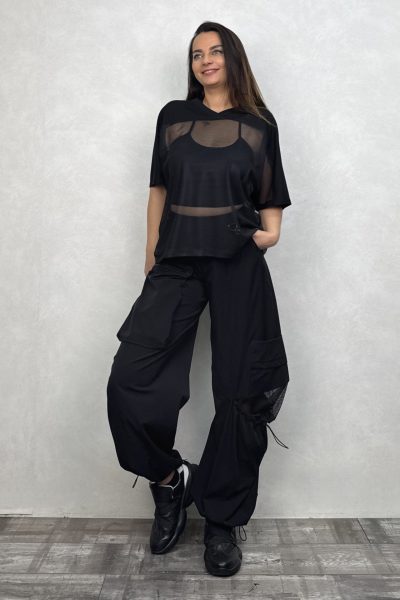 Lamante Ghost Kargo Pantolon -Siyah