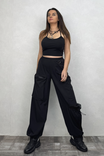 Lamante Ghost Kargo Pantolon -Siyah