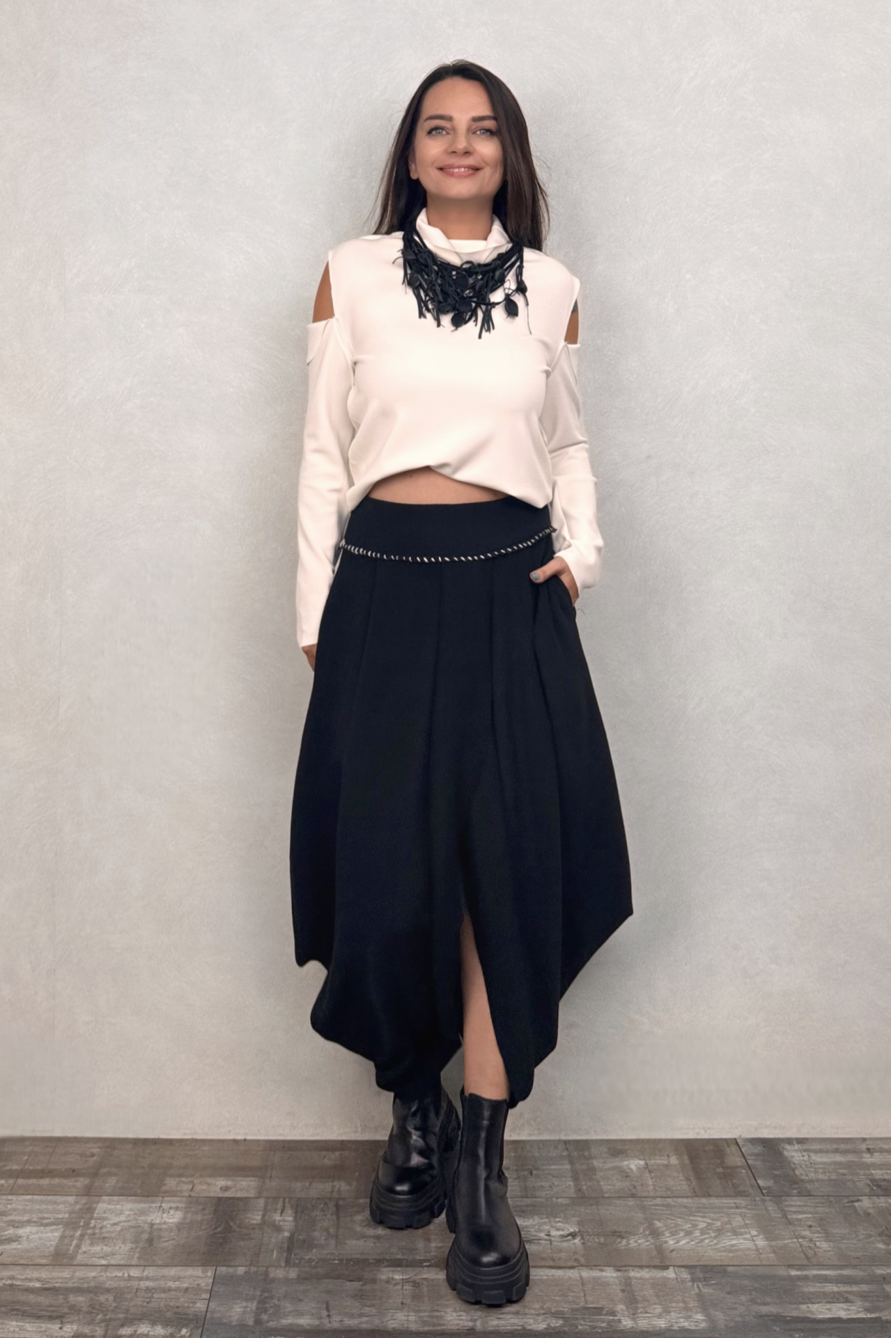 Lamante Alexis Triko Etek - Siyah