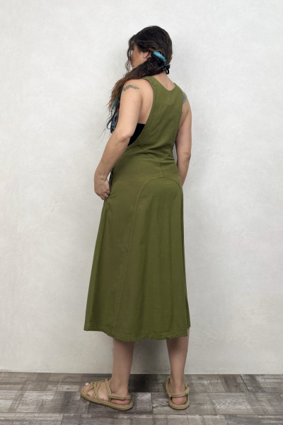 Nepal Salopet Elbise - Yeşil