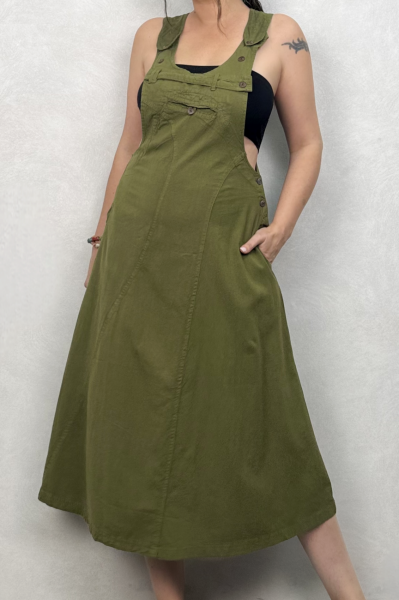 Nepal Salopet Elbise - Yeşil