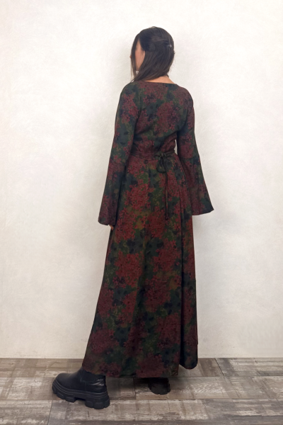 Belden Bağlamalı İspanyol Elbise - Nefti