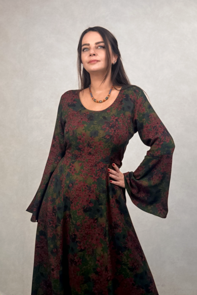 Belden Bağlamalı İspanyol Elbise - Nefti