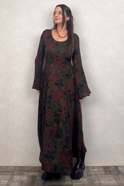 Belden Bağlamalı İspanyol Elbise - Nefti