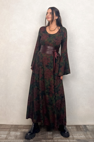 Belden Bağlamalı İspanyol Elbise - Nefti