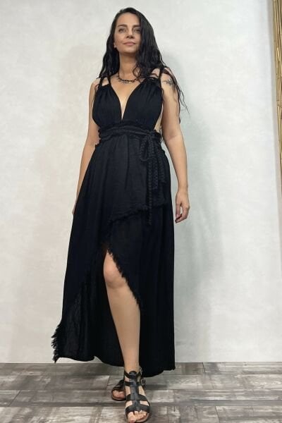 Lykia Tasarım Elbise - Siyah
