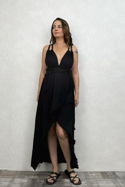 Lykia Tasarım Elbise - Siyah