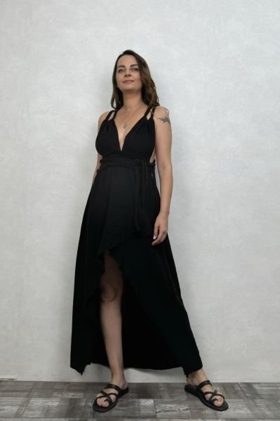 Lykia Tasarım Elbise - Siyah