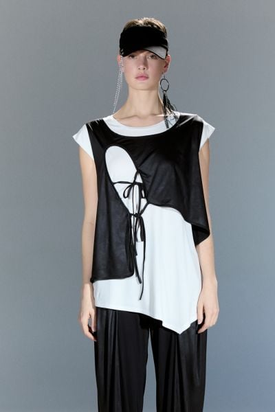 Lamante Yelekli İkili Bluz - Beyaz