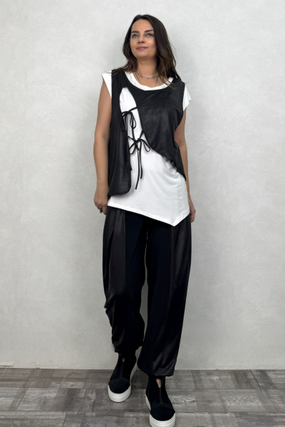 Lamante Yelekli İkili Bluz - Beyaz