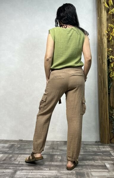 Daphne Müslin Pantolon Praline- Kahve