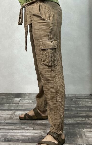 Daphne Müslin Pantolon Praline- Kahve