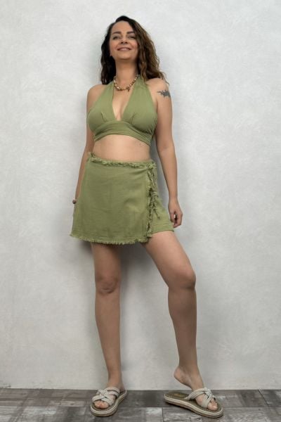 Hero Nature Şort Etek Sage Green - Yeşil