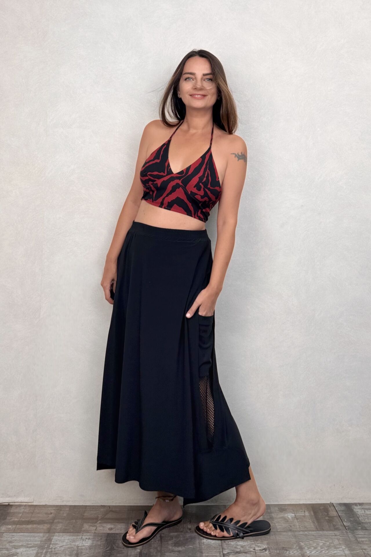 Lamante Chloe Fileli Etek - Siyah