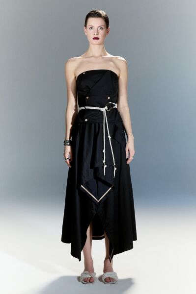 Lamante Marilyn Crop Bluz - Siyah