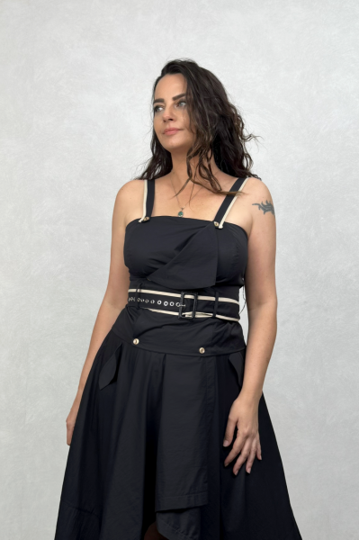 Lamante Marilyn Crop Bluz - Siyah