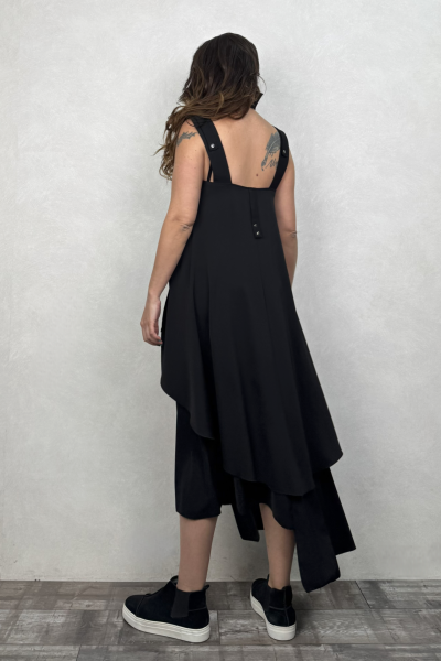 Lamante Bianca Asimetrik Bluz - Siyah