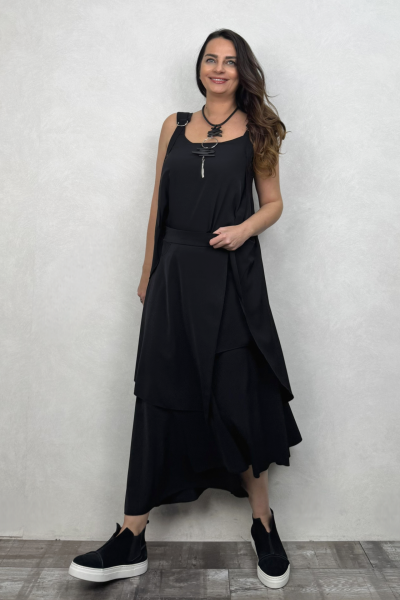 Lamante Bianca Asimetrik Bluz - Siyah