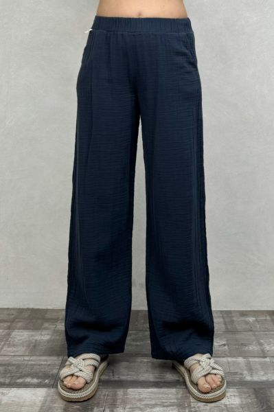 Ceres Müslin Pantolon Midnight Navy - Petrol