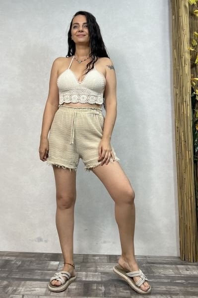 Freya Şort - Bej