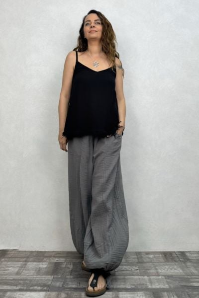 Belus Nature Müslin Bluz - Siyah