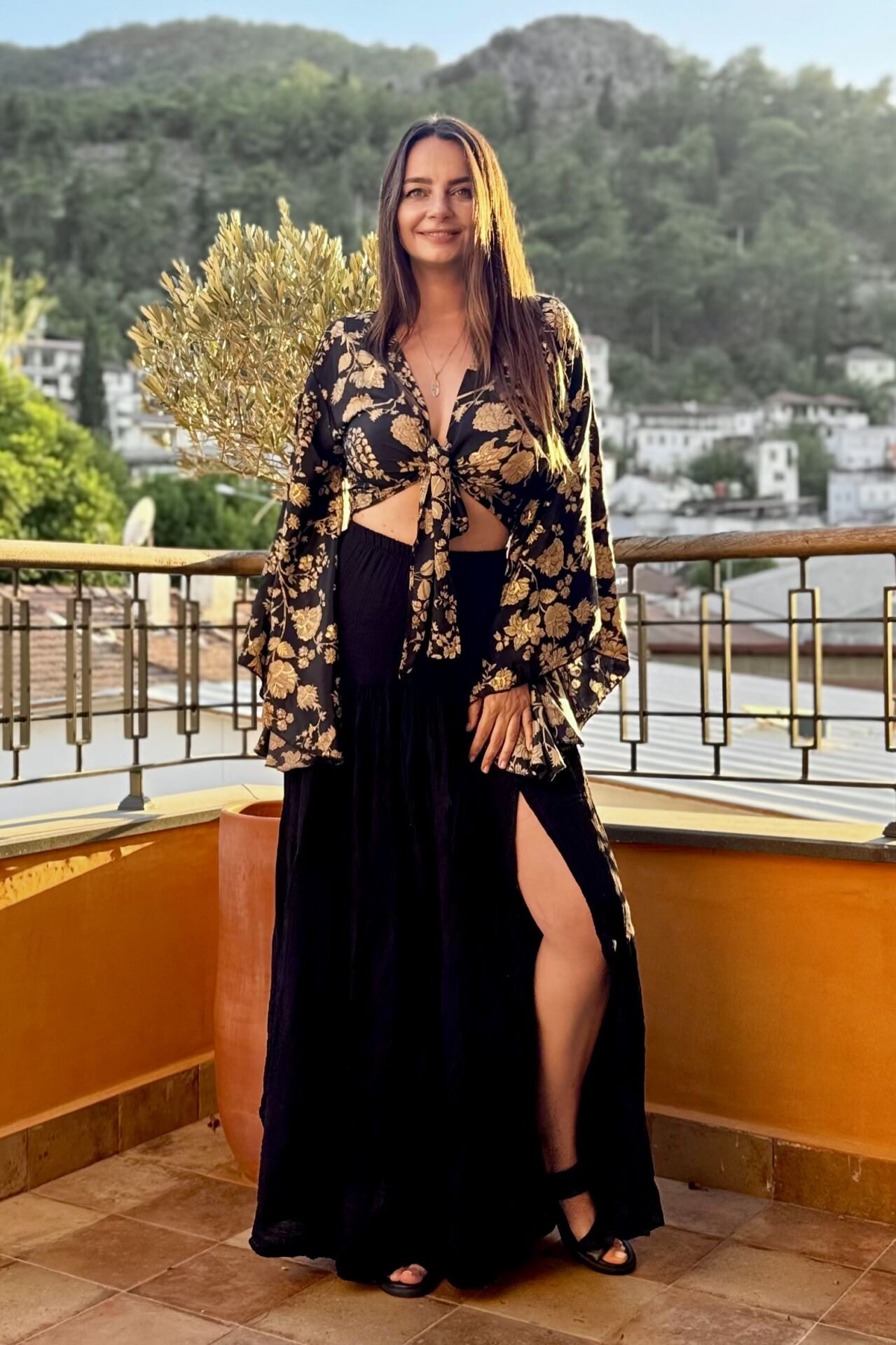 Dione Müslin Etek - Siyah