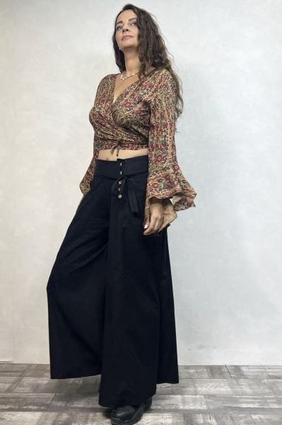 İspanyol Bohem Bolero Bluz - Hardal Bordo