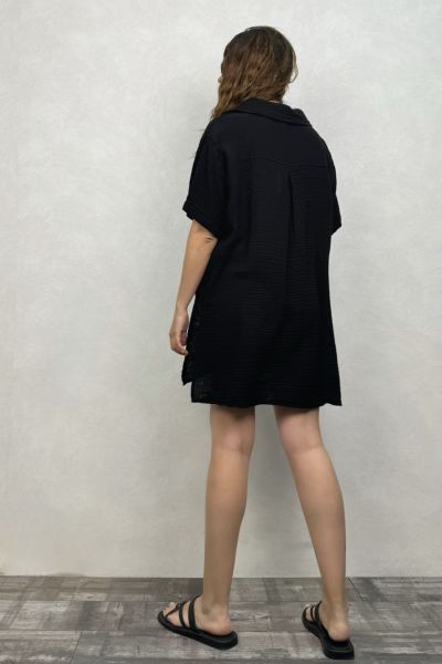 Polina Müslin Tunik  -Siyah
