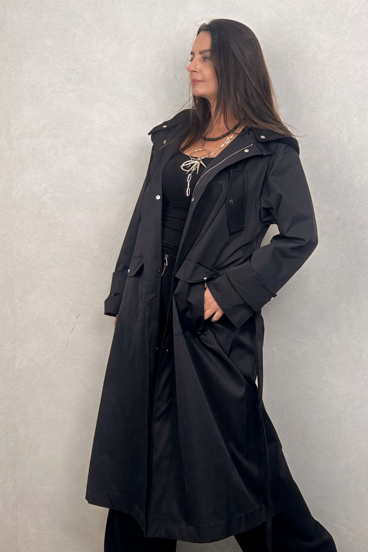 Lamante Premium Trençkot  - Siyah