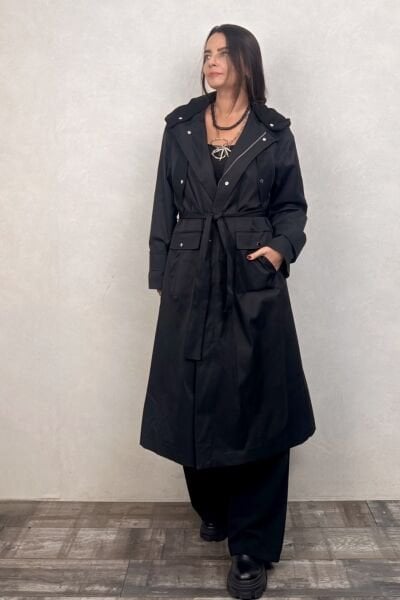 Lamante Premium Trençkot  - Siyah