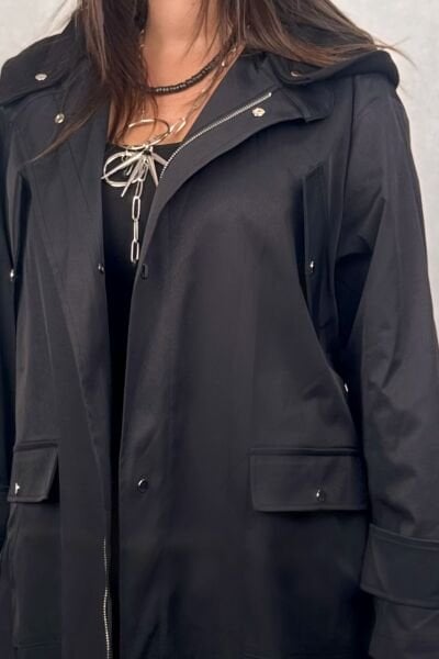 Lamante Premium Trençkot  - Siyah