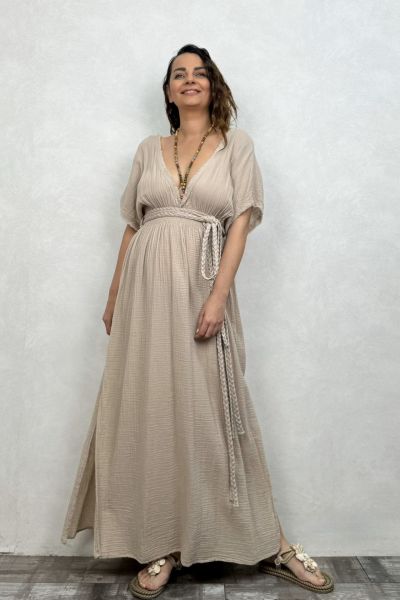 Helen Duo Elbise Stone - Taş Rengi