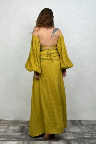 Penelope Müslin Takım Golden Olive - Limon Küfü