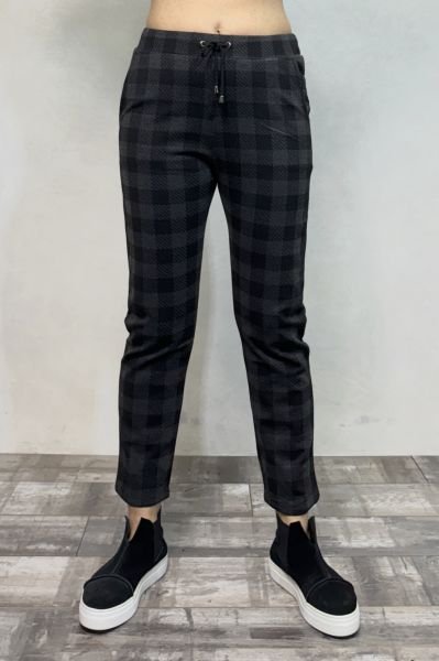 Flexi Ekose Pantolon - Antrasit Siyah