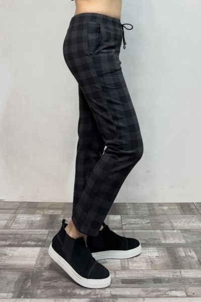 Flexi Ekose Pantolon - Antrasit Siyah