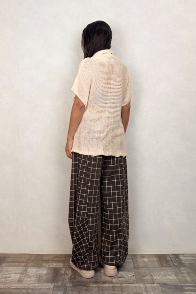 Degaje Merserize Bluz  - Ekru