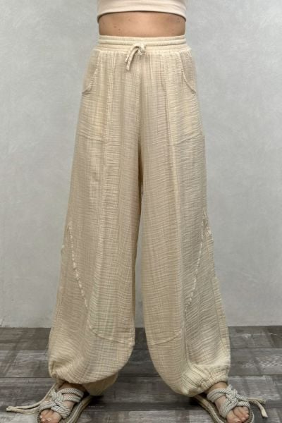 Petra Müslin Pantolon - Bej