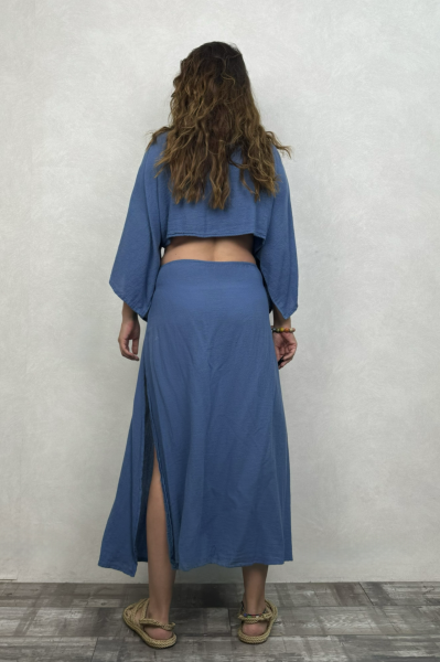 Calisto Müslin Elbise Moonlight Blue  - Mavi