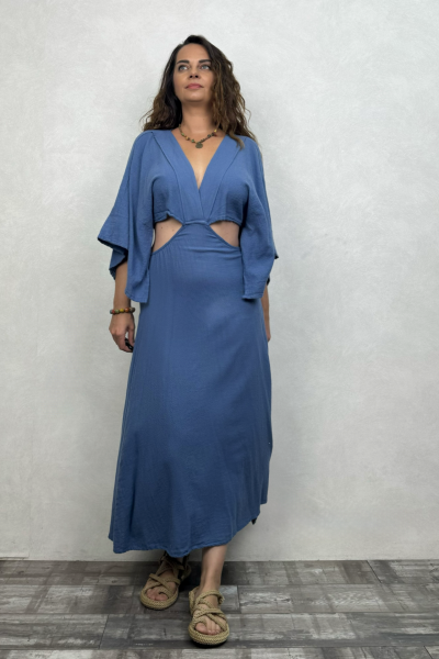 Calisto Müslin Elbise Moonlight Blue  - Mavi